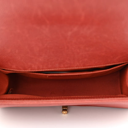 Chanel Caviar Quilted Medium Boy Flap Dark Orange 5 of 12
