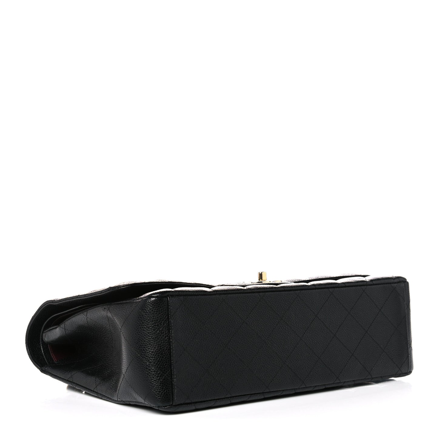 Caviar Quilted Maxi Double Flap Black
