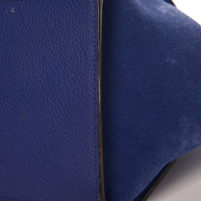 Celine Drummed Calfskin Suede Small Trapeze Indigo 8 of 12