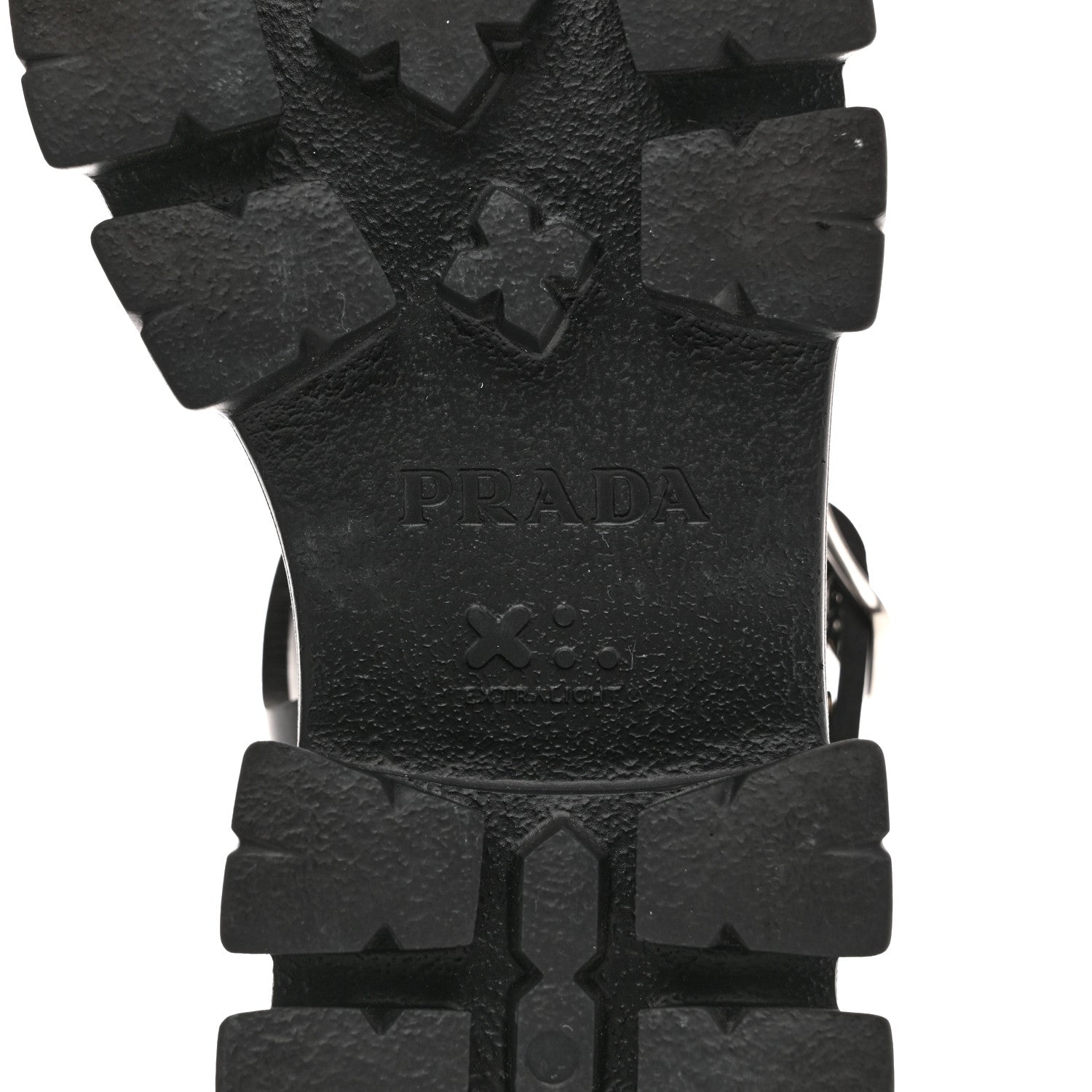 Prada Foam Rubber Triangle Logo Monolith 55mm Cage Sandals 37 Black 8 of 12