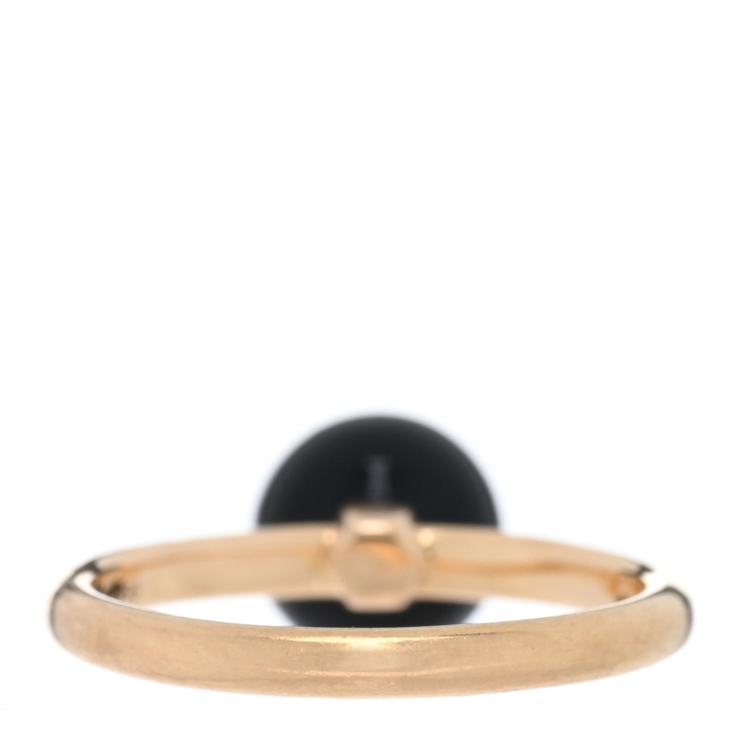 18K Rose Gold Black Onyx 8mm HardWear Ball Ring 50 5.25