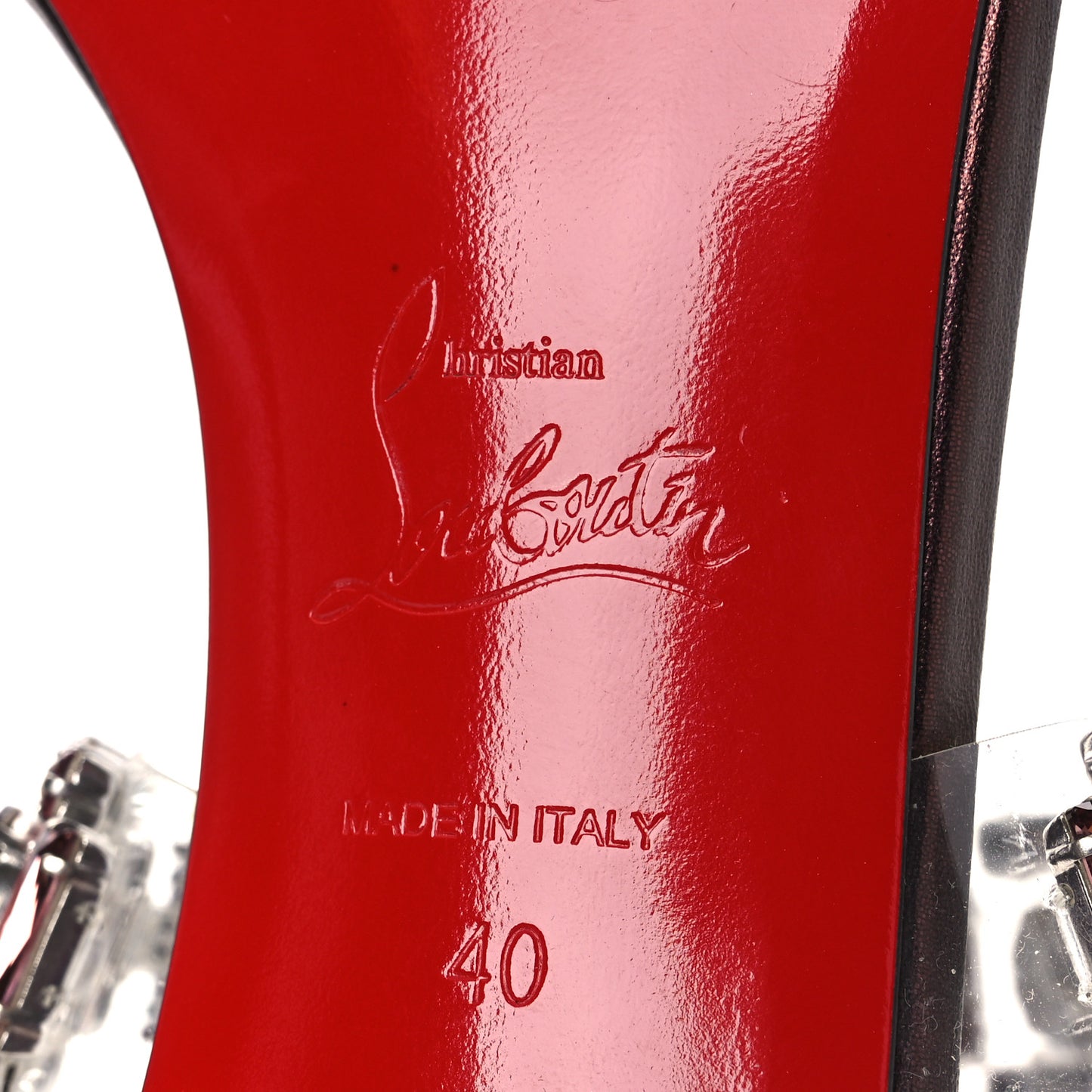 Laminated Calfskin PVC Just Jewel 85 Sandals 40 40 Palacy