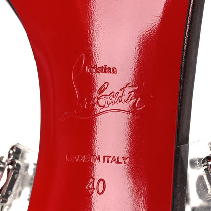 Christian Louboutin Laminated Calfskin PVC Just Jewel 85 Sandals 40 40 Palacy 8 of 10