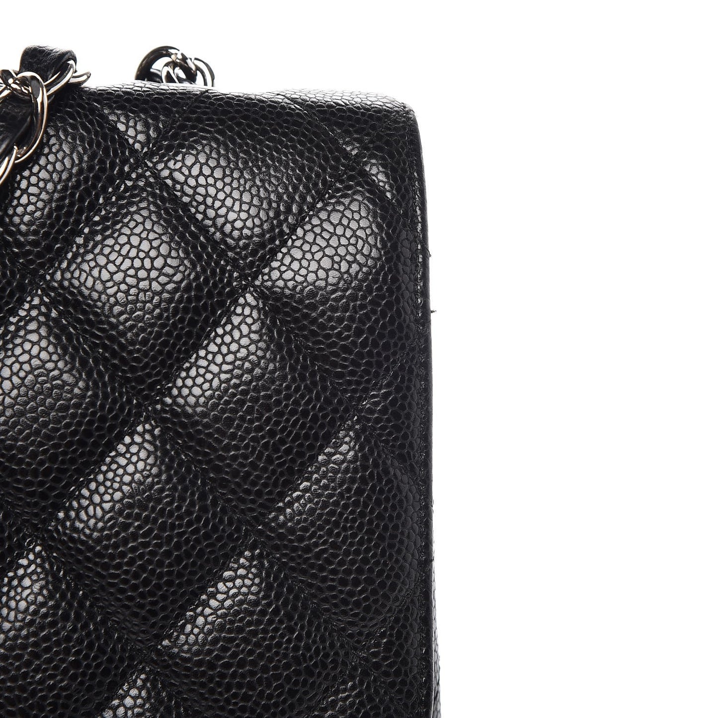 Caviar Quilted Jumbo Single Flap Black