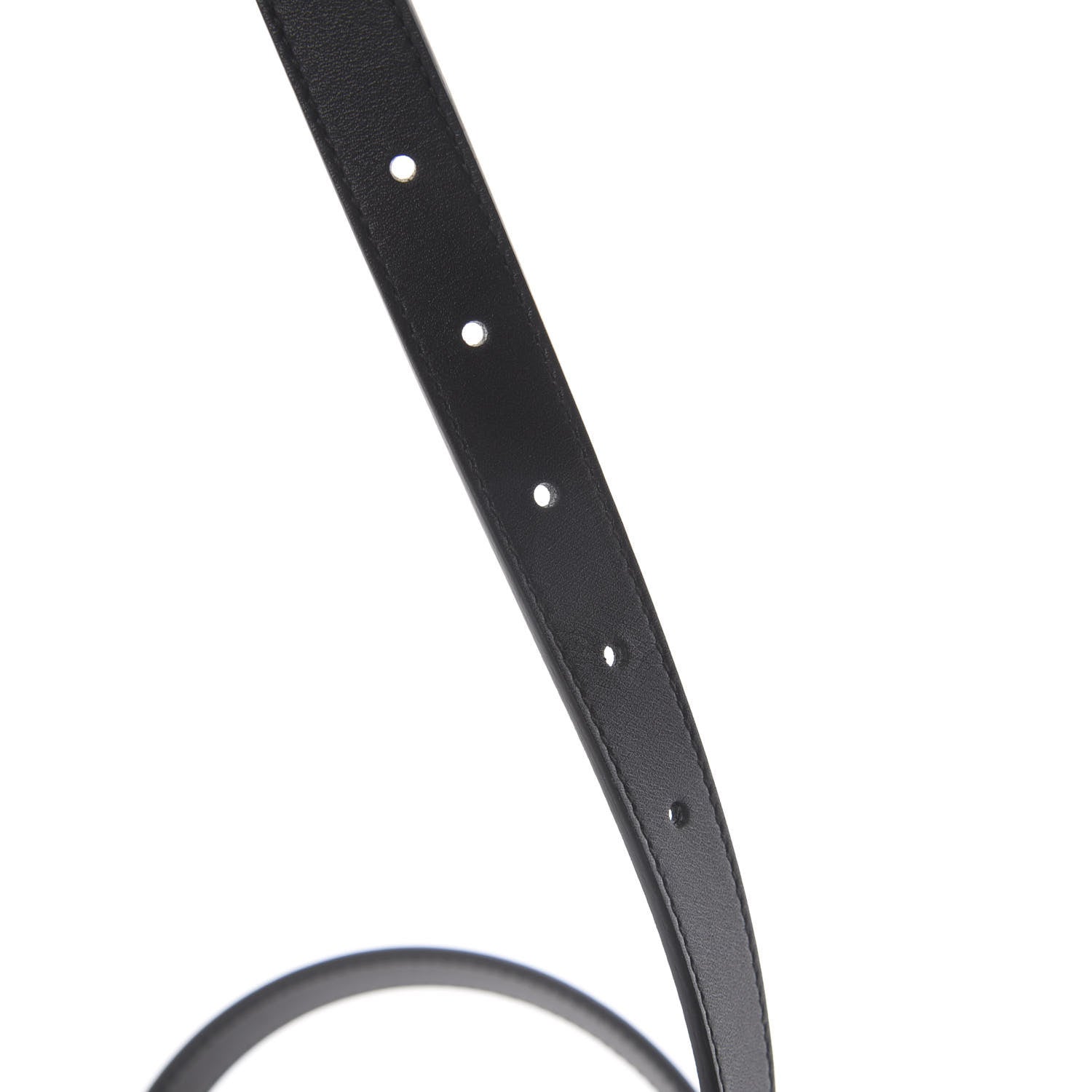 Gucci Moon Calfskin Pearl Double G 20mm Belt 80 32 Black Cream 4 of 4