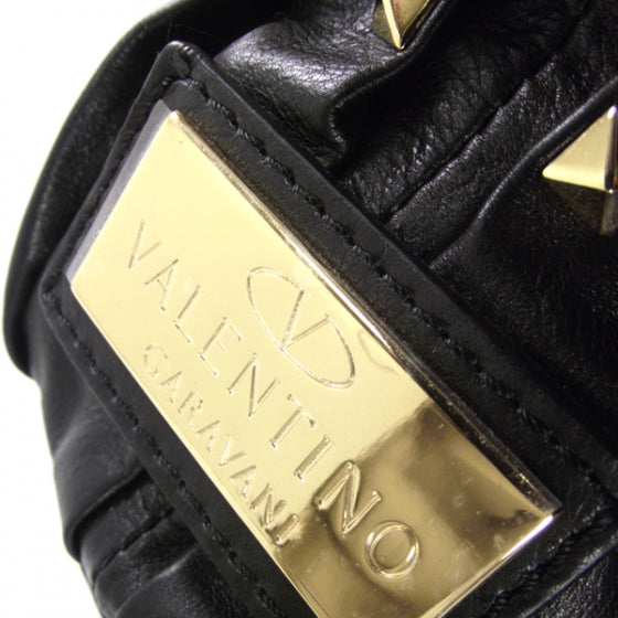 Leather Maizeon Studded Tote Black