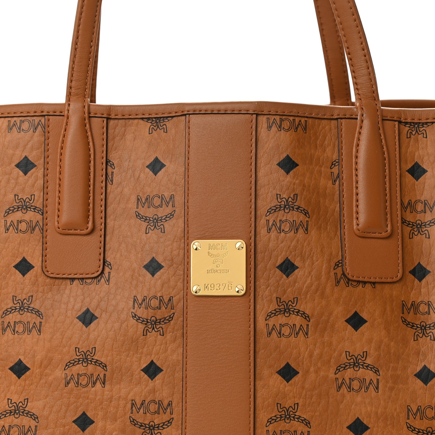Visetos Large Liz Reversible Shopper Tote Cognac