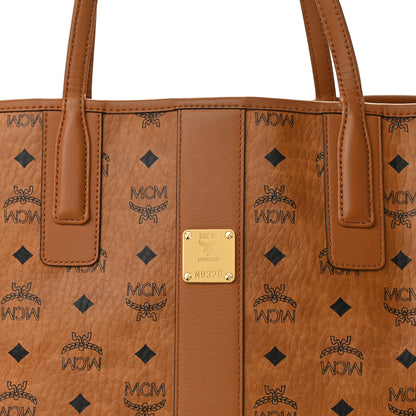 MCM Visetos Large Liz Reversible Shopper Tote Cognac 10 of 16