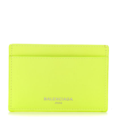 Balenciaga Textured Calfskin Everyday Multi Card Case Jaune Fluo 1 of 6