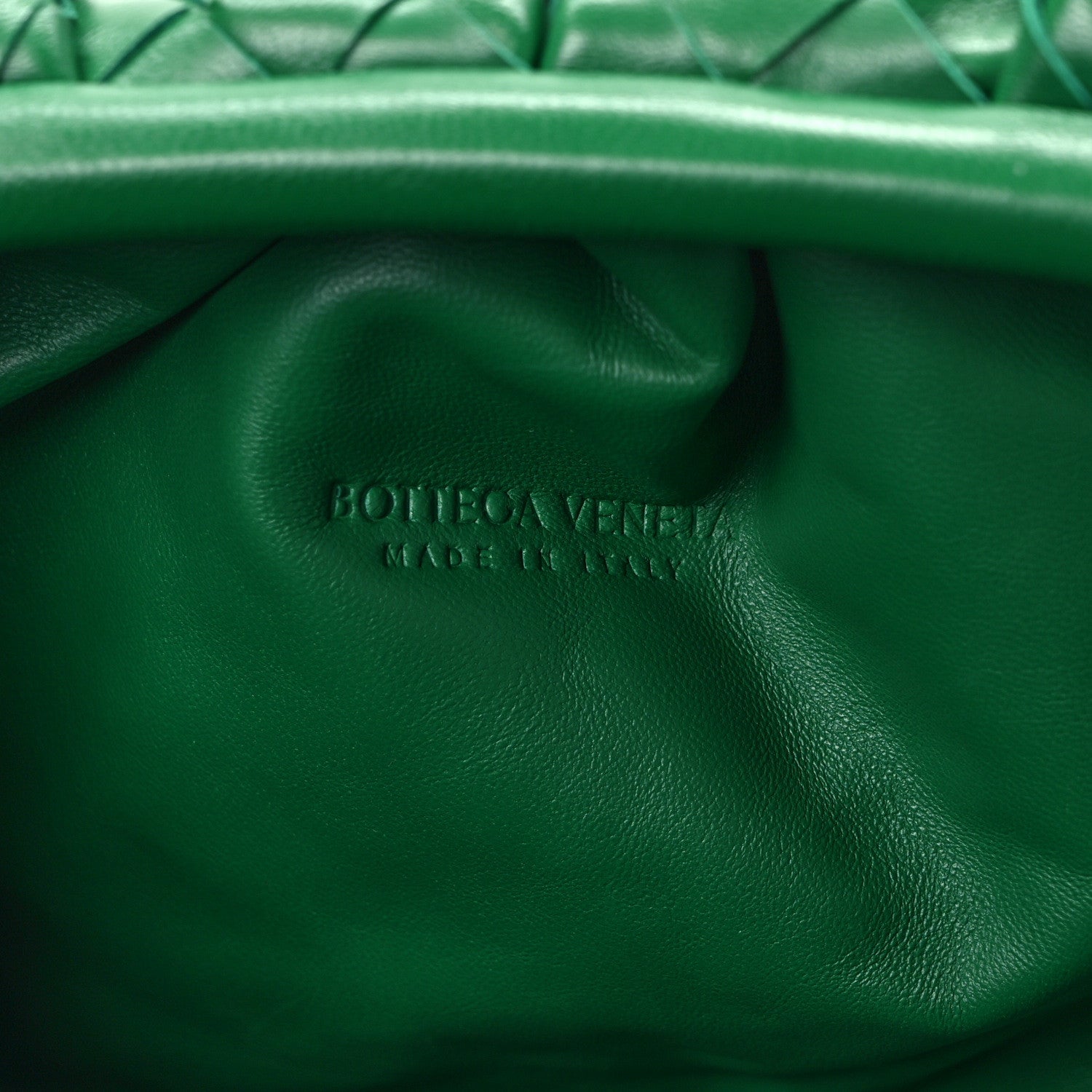 Bottega Veneta Nappa Maxi Intrecciato The Pouch Oversized Clutch Racing Green 6 of 12