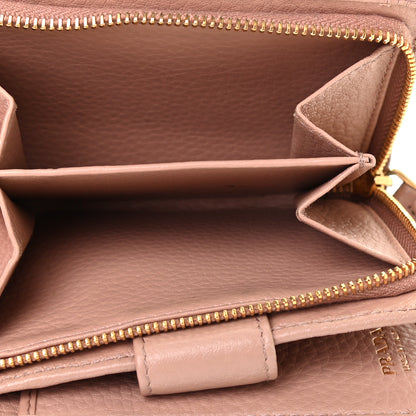 Prada Vitello Grain Compact Wallet Cipria 6 of 10