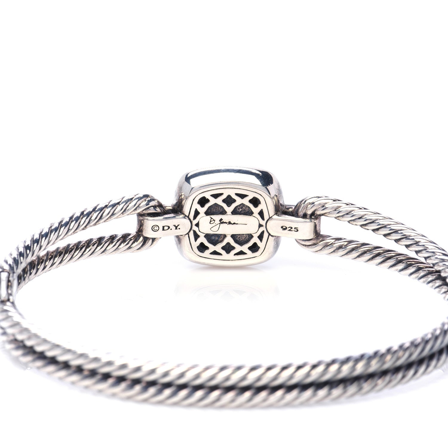 David Yurman Sterling Silver Diamond Albion Cable Bracelet 4 of 5