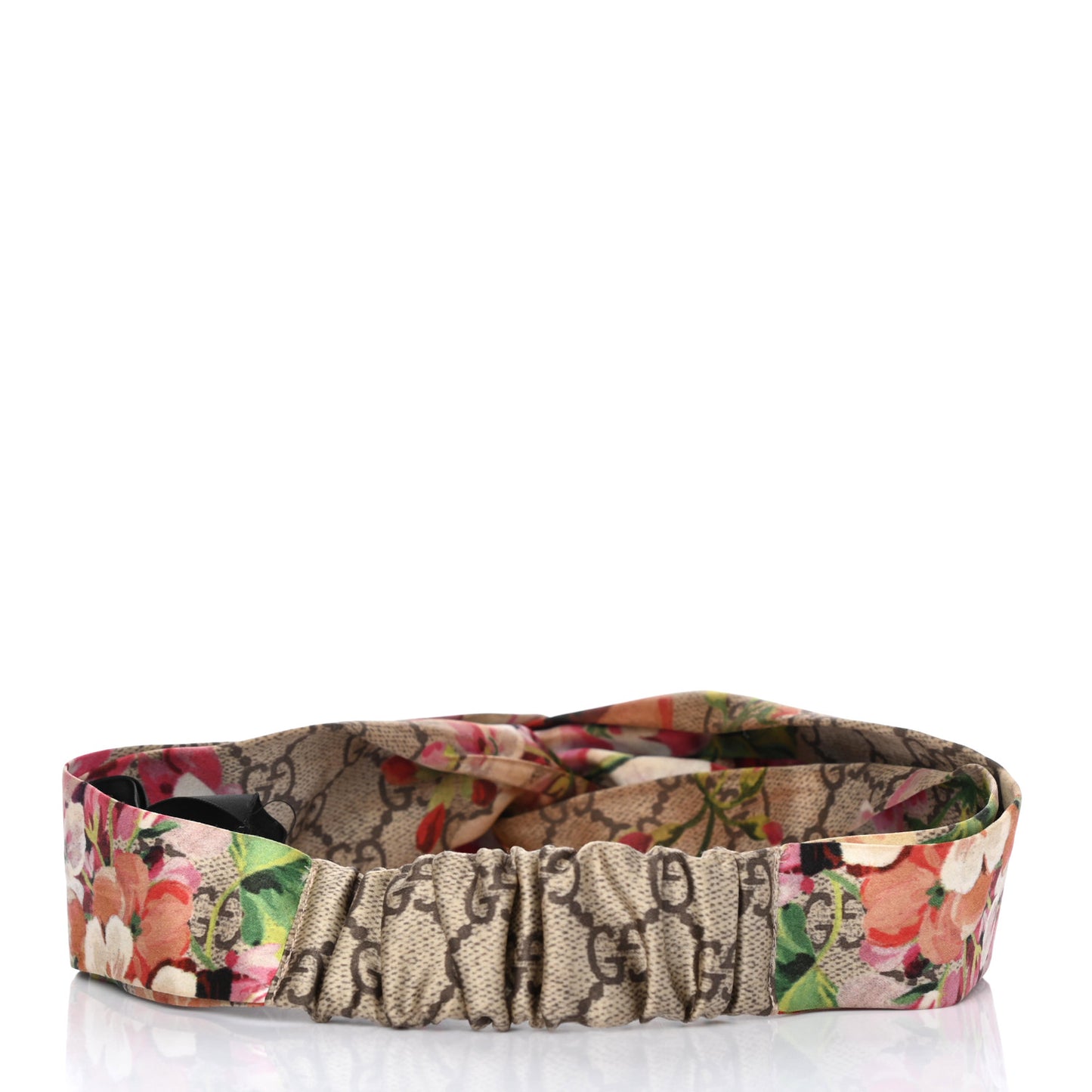 Silk Monogram Blooms Print Headband Antique Rose