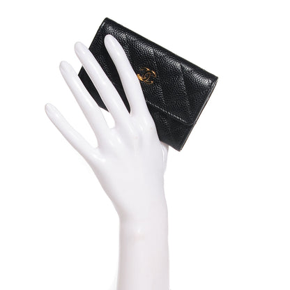 Chanel Caviar Quilted Flap Card Holder Black 3 of 9
