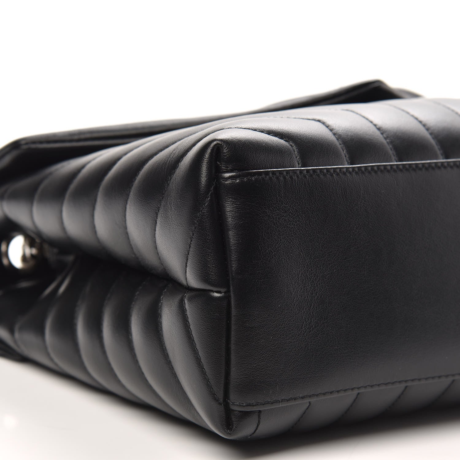 Saint Laurent Calfskin Y Quilted Monogram Medium Loulou Chain Satchel Black 8 of 9
