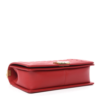 Chanel Caviar Quilted New Medium Boy Flap Dark Red 4 of 10