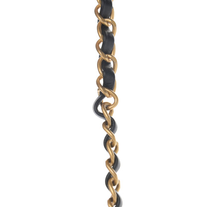 Chanel Lambskin Quilted Mini CC Crystal Logo Chain Flap Black 13 of 14