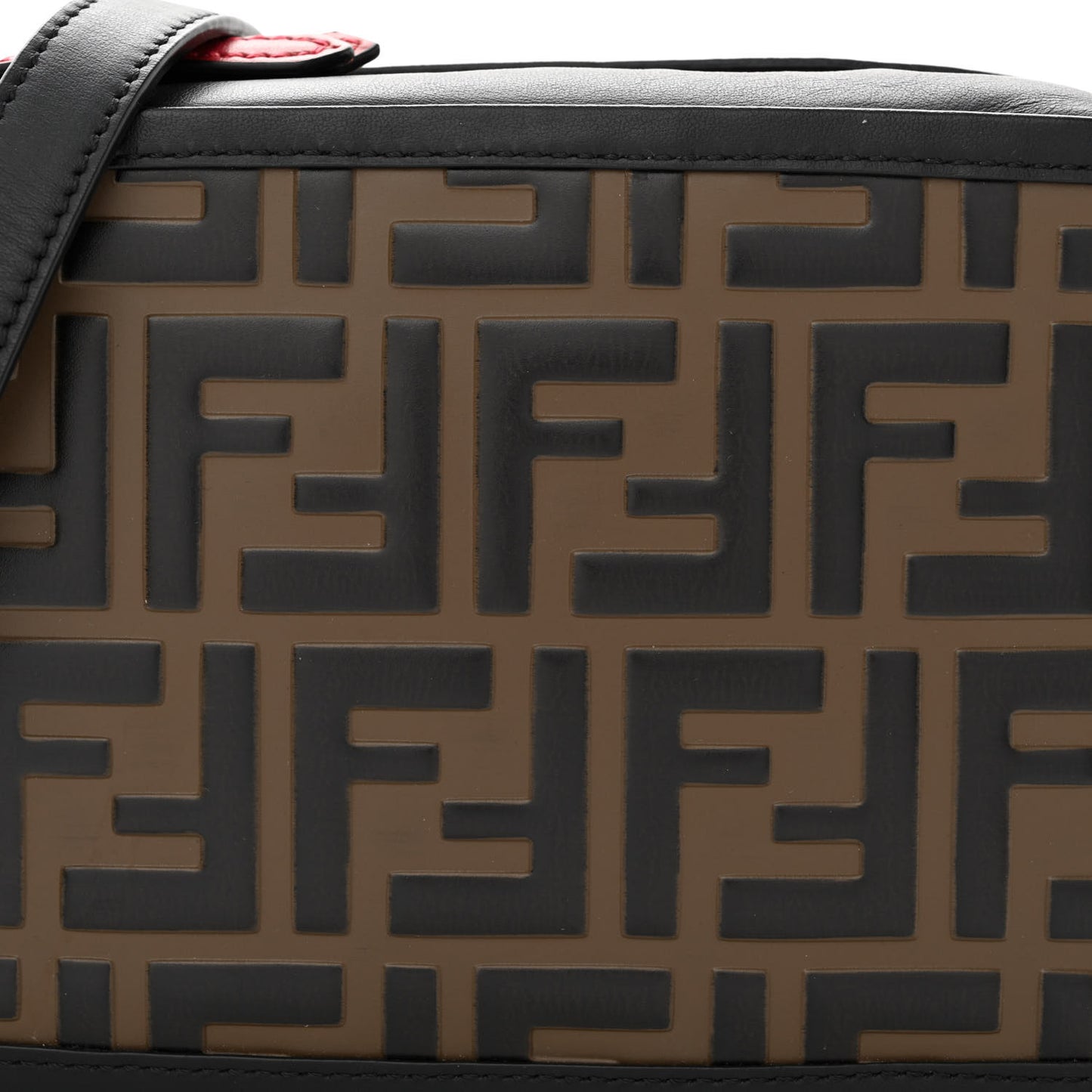 Vitello Century Bi-Color FF 1974 Embossed Mini Camera Case Maya Black