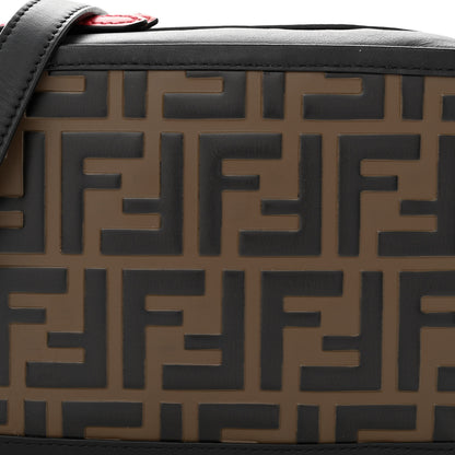 Fendi Vitello Century Bi-Color FF 1974 Embossed Mini Camera Case Maya Black 8 of 10
