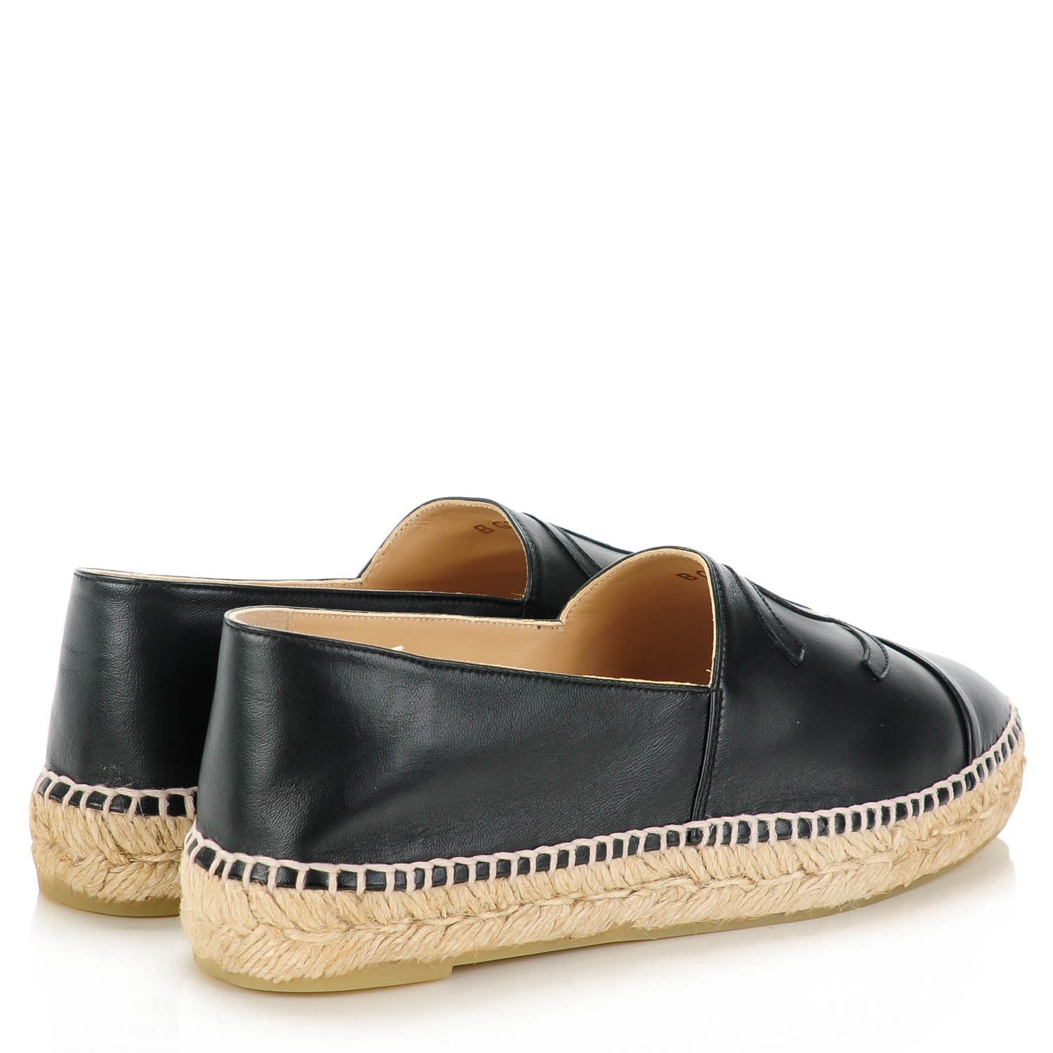 Chanel Lambskin CC Espadrilles 38 Black 4 of 9