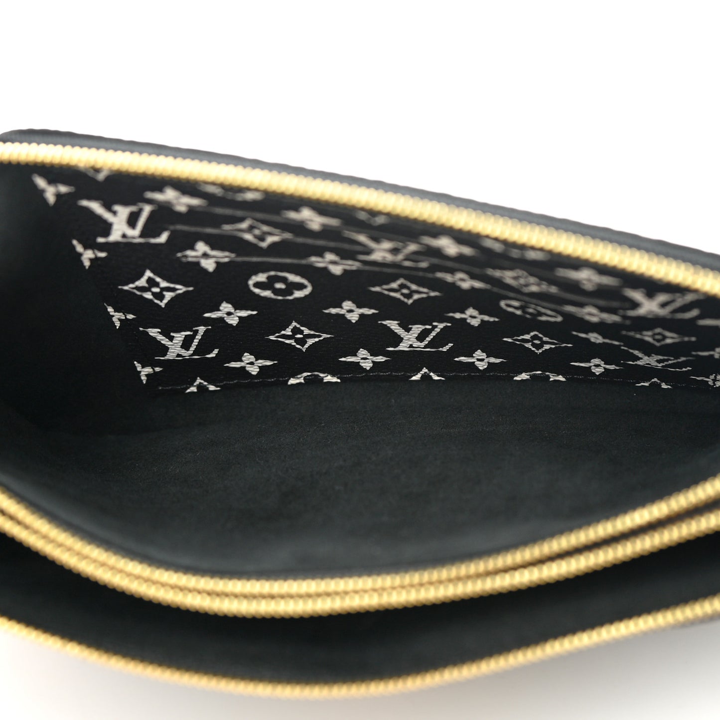 Monogram Giant Jungle Pochette Double Zip Black