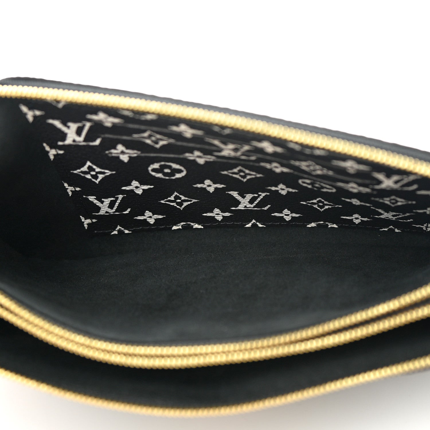 Louis Vuitton Monogram Giant Jungle Pochette Double Zip Black 5 of 13