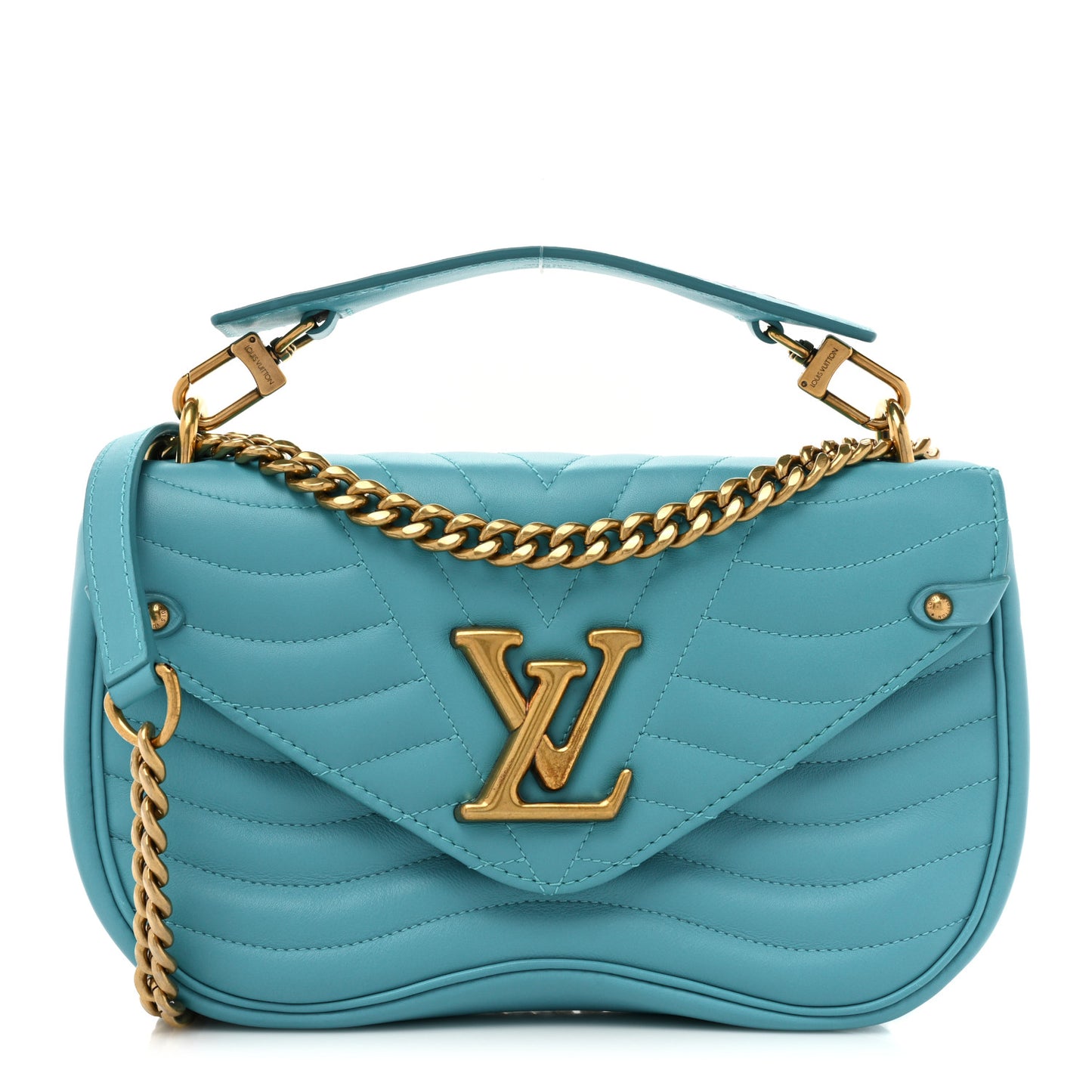 Calfskin New Wave Chain MM Malibu Green