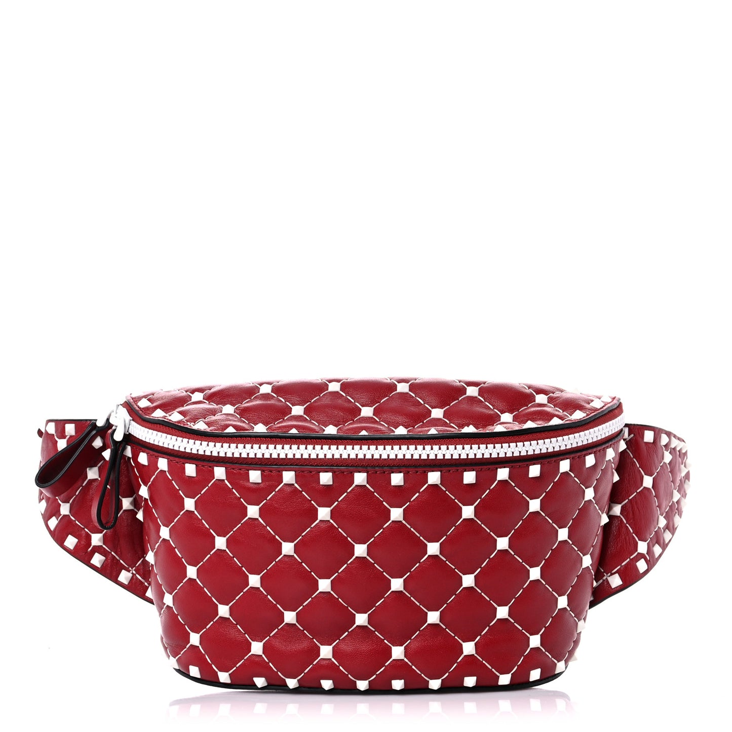 Lambskin Free Rockstud Spike Belt Bag 75 Rosso Valentino