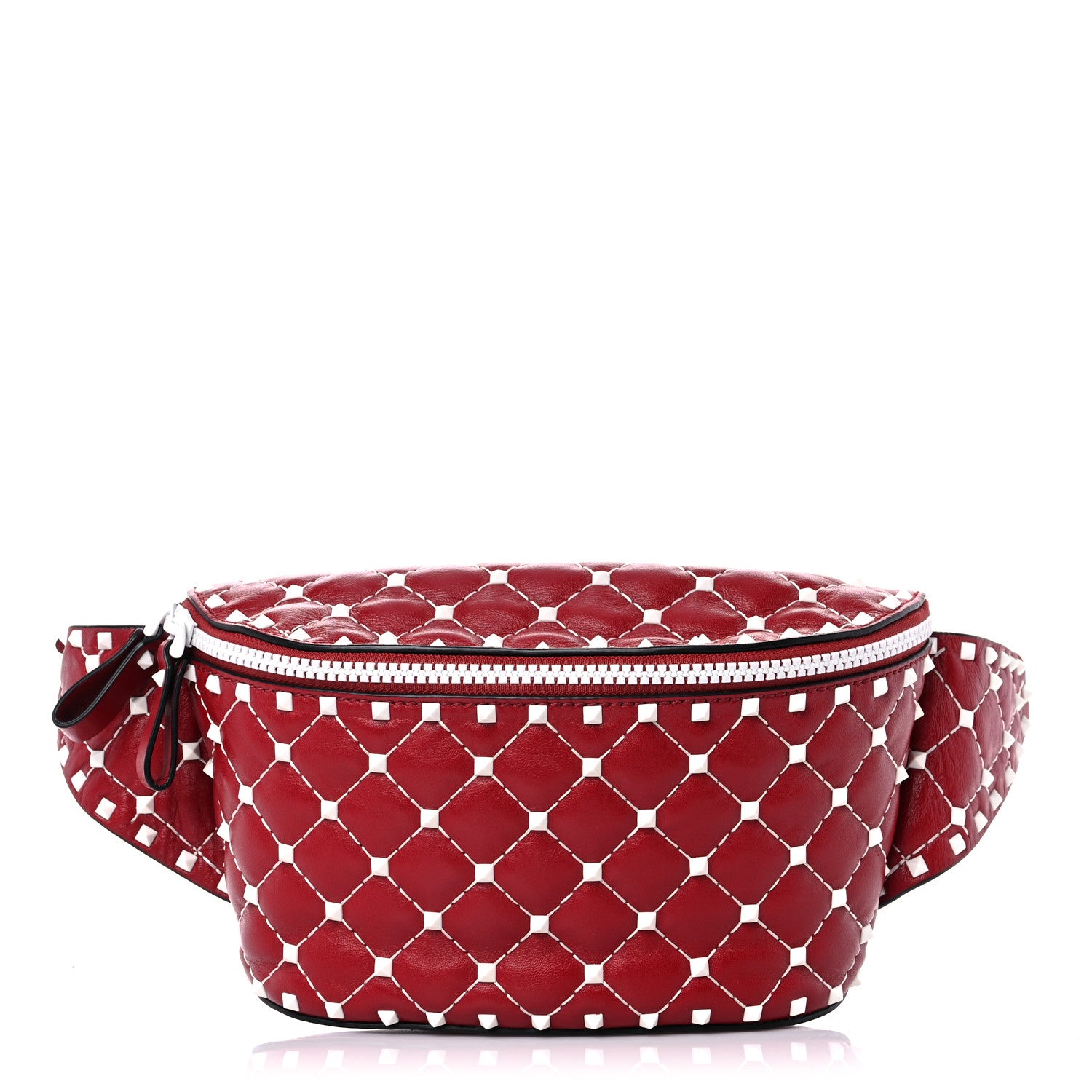 Valentino Garavani Lambskin Free Rockstud Spike Belt Bag 75 Rosso Valentino 1 of 10