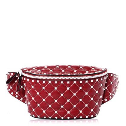 Valentino Garavani Lambskin Free Rockstud Spike Belt Bag 75 Rosso Valentino 1 of 10