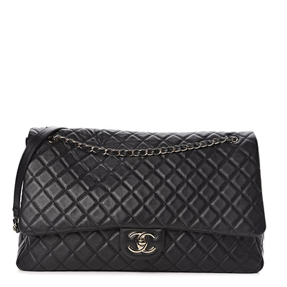 Chanel Calfskin Quilted XXL Travel Flap Bag Black 1 of 10