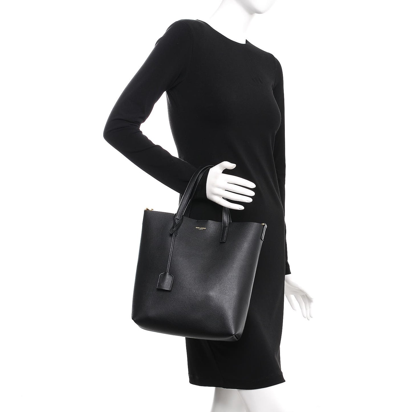 Calfskin Toy Shopping Tote Black