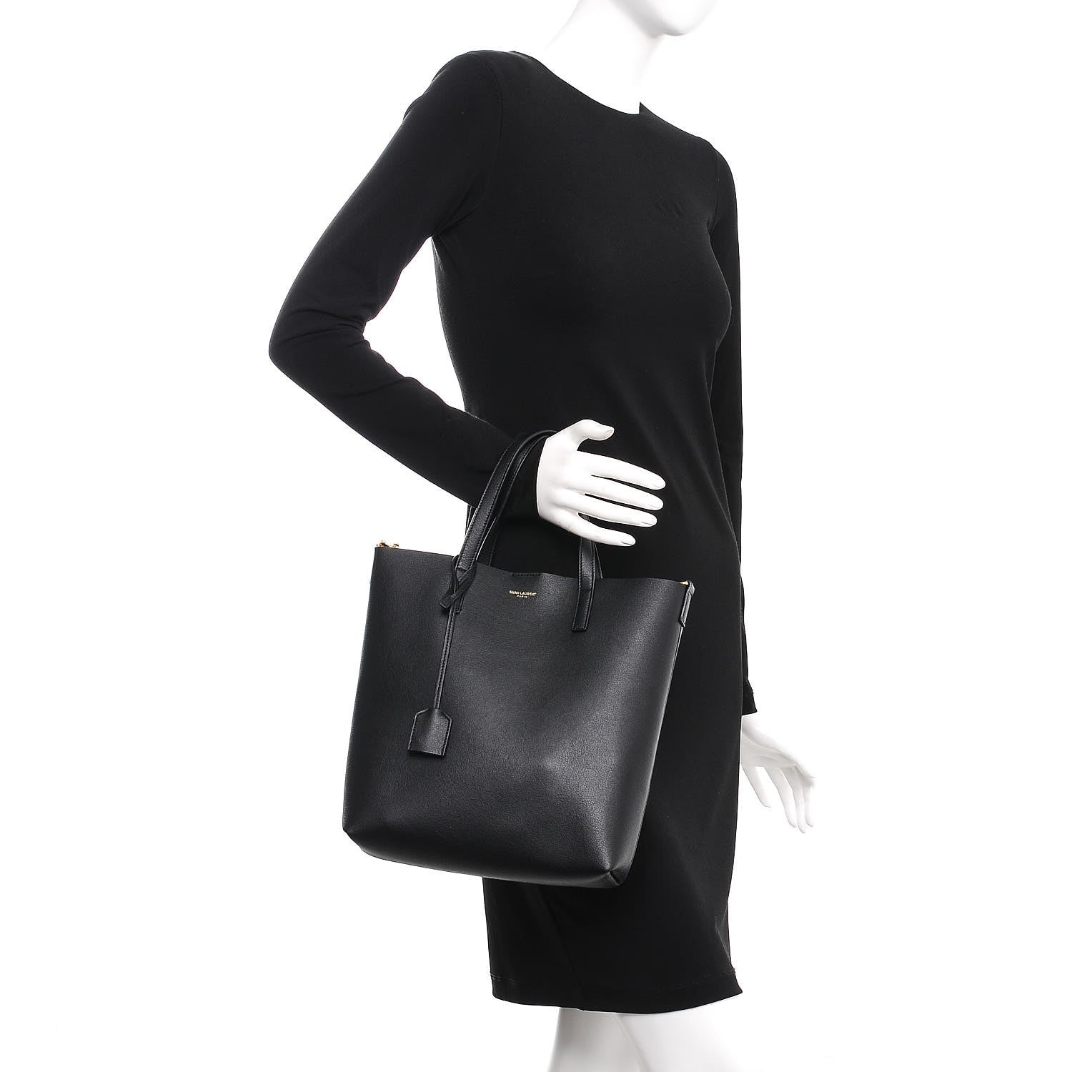 Saint Laurent Calfskin Toy Shopping Tote Black 3 of 8