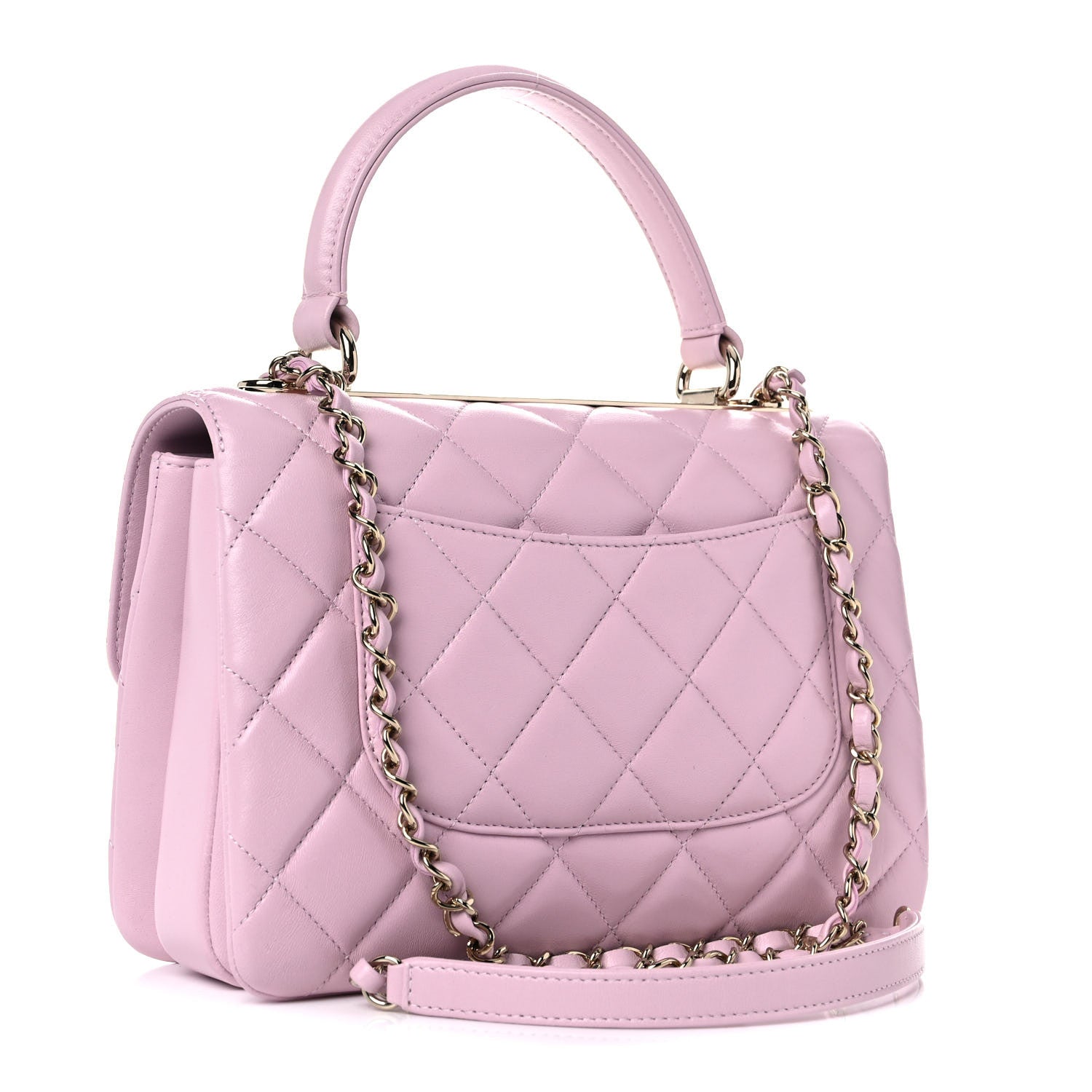 Chanel Lambskin Quilted Small Trendy CC Flap Dual Handle Bag Light Pink 3 of 9