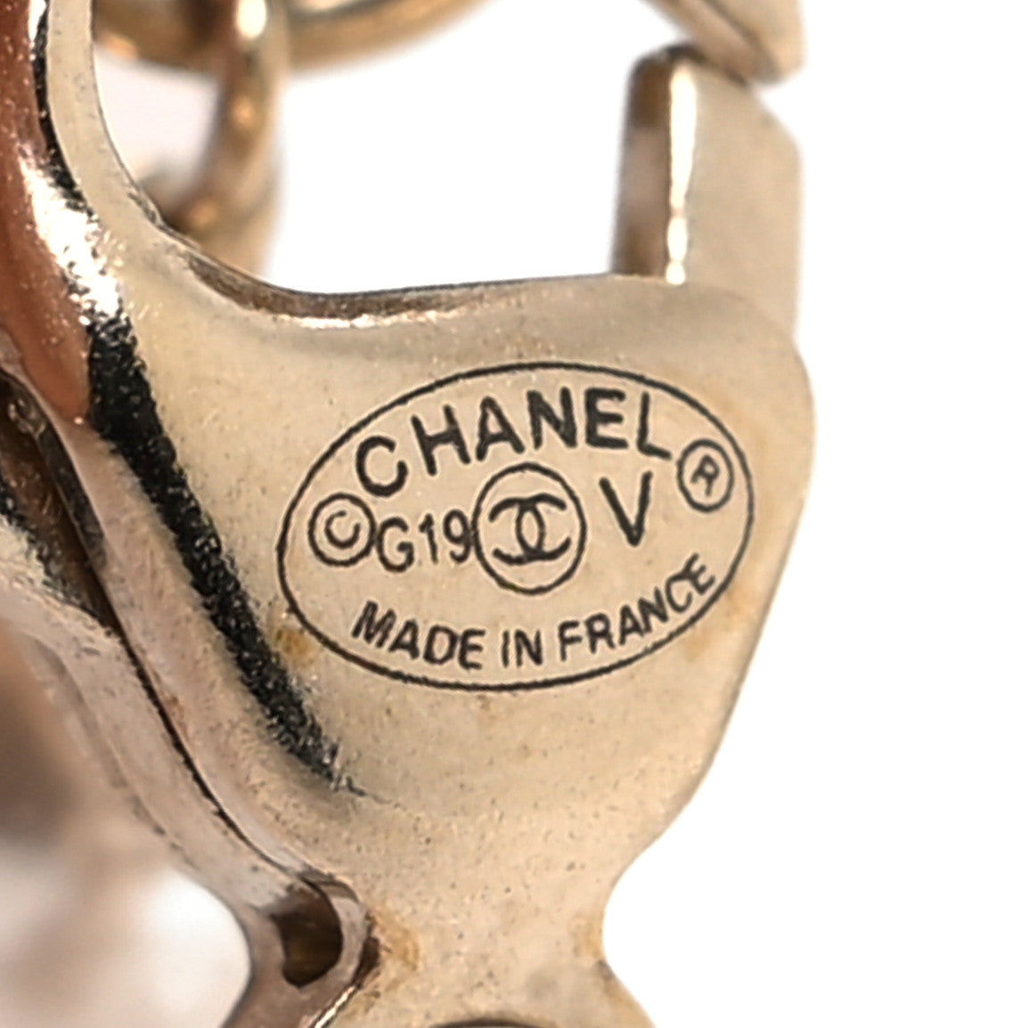 Chanel Crystal Pearl CC Bracelet Gold 4 of 4