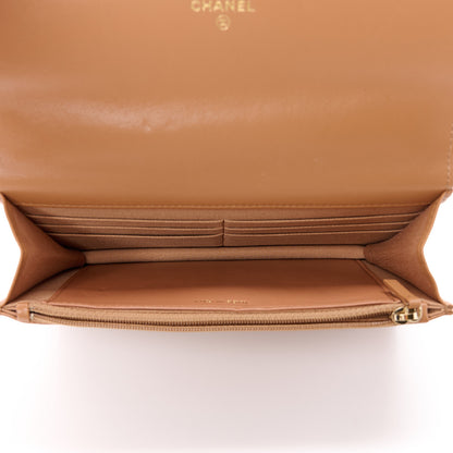 Chanel Lambskin Quilted Chanel 19 Wallet On Chain WOC Brown 5 of 12