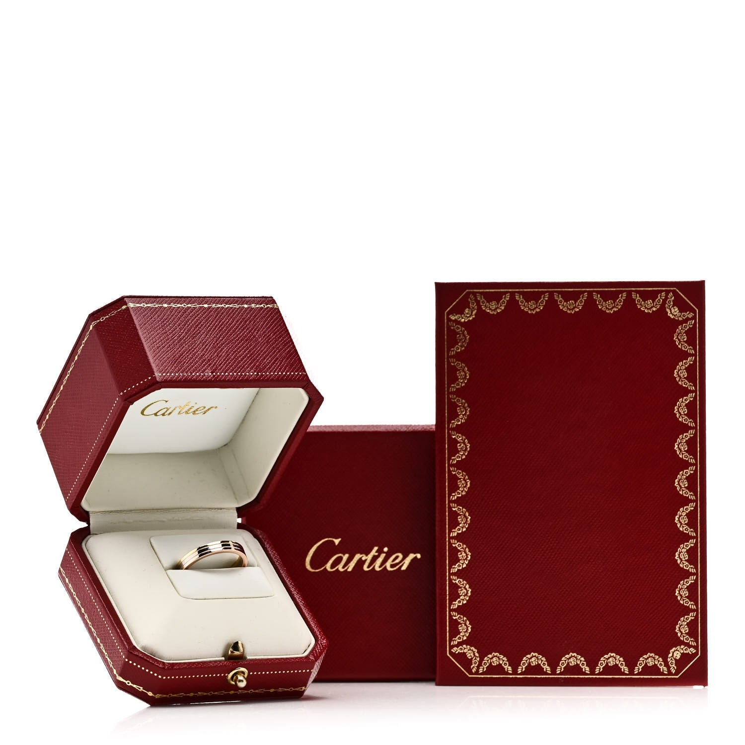 Cartier 18K Pink White Yellow Gold 3.5mm Vendome Louis Cartier Wedding Band Ring 57 8 7 of 7