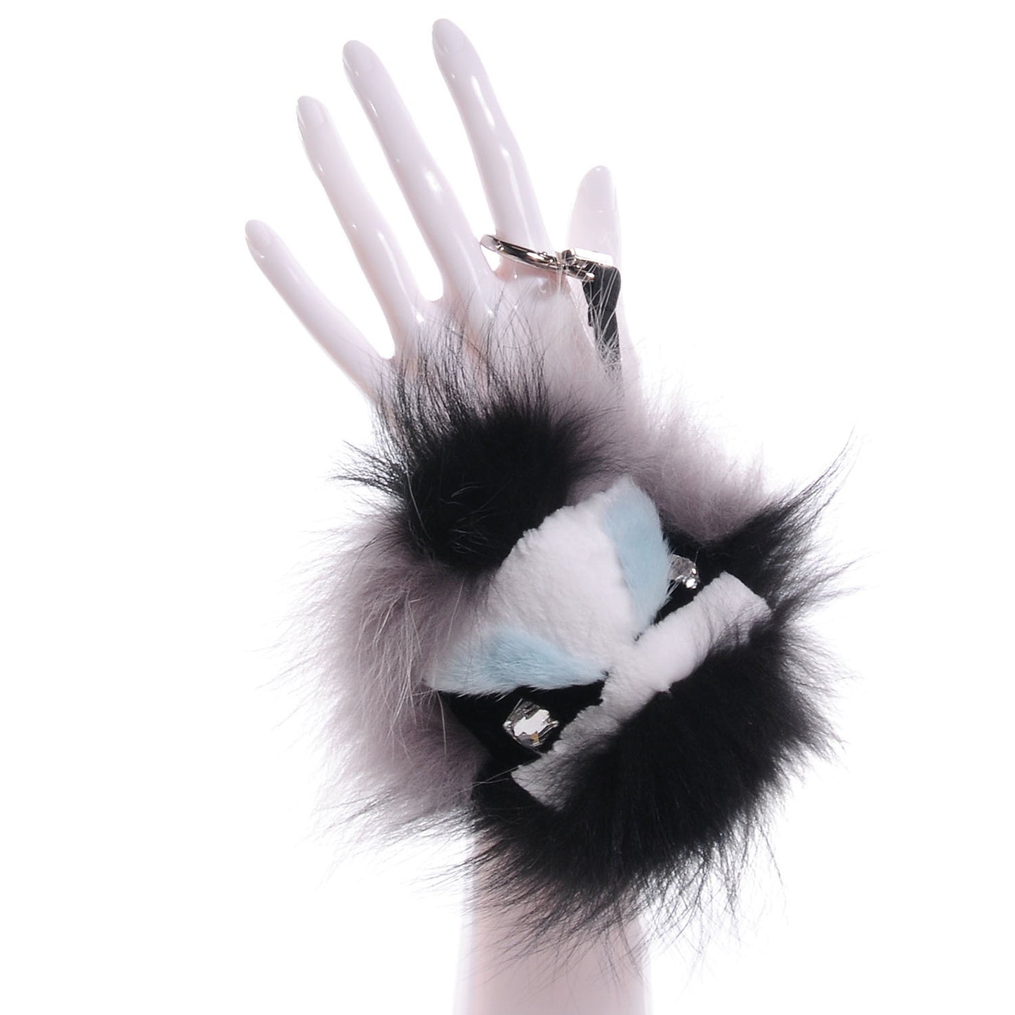 Mink Fur Diabloo Monster Bag Charm Mint
