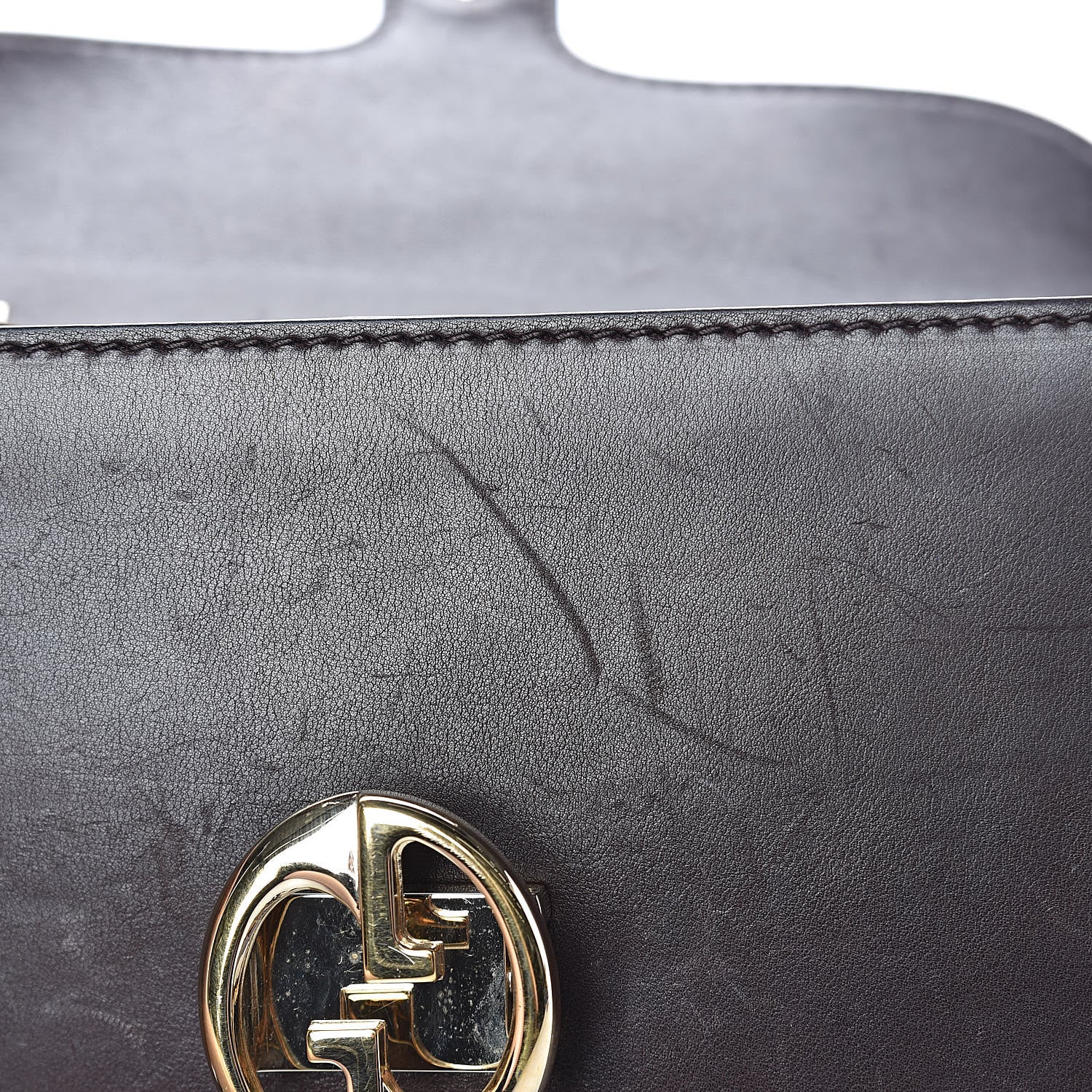 Gucci Calfskin Medium 1973 Shoulder Flap Bag Dark Brown 14 of 23