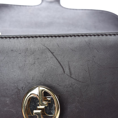 Gucci Calfskin Medium 1973 Shoulder Flap Bag Dark Brown 14 of 23