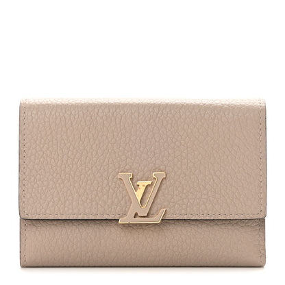 Louis Vuitton Taurillon Capucines Compact Wallet Galet 1 of 11