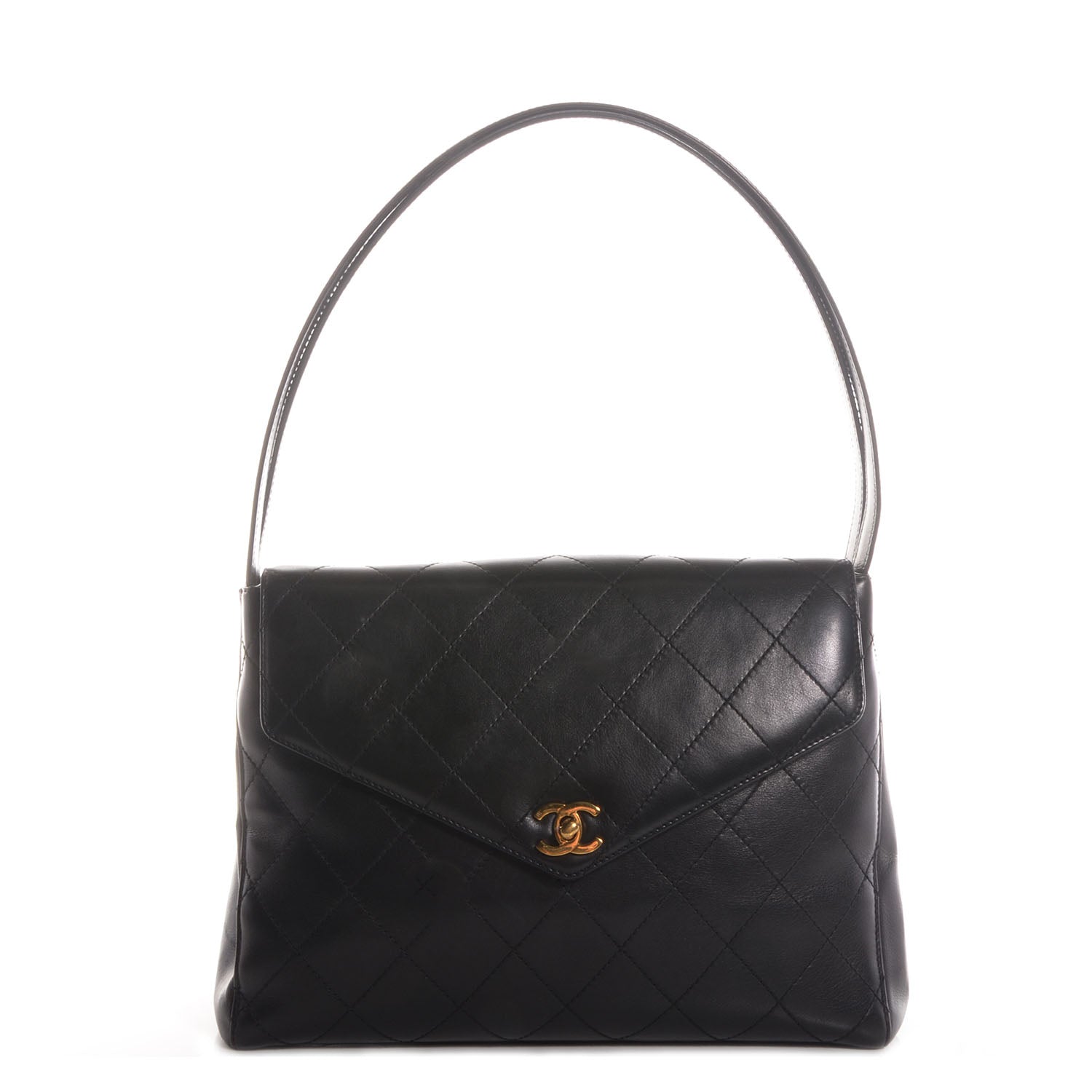 Chanel Lambskin Shoulder Flap Bag Black 1 of 8