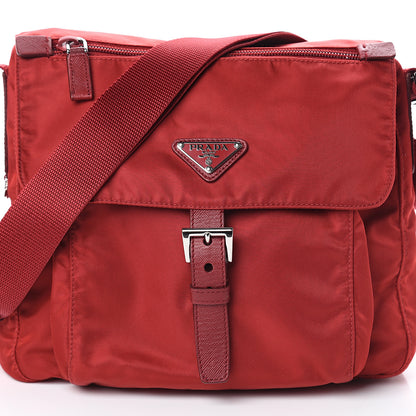Prada Tessuto Nylon Saffiano Vela Messenger Fuoco 6 of 8