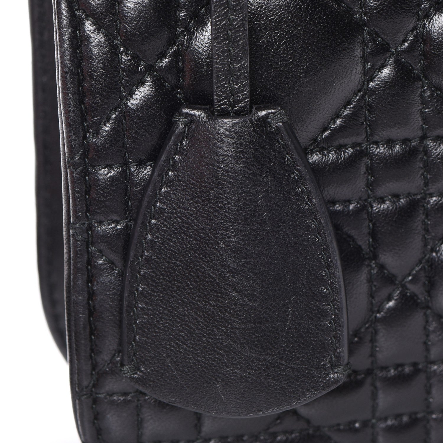 Christian Dior Lambskin Cannage Large Dioraddict Flap Bohemian Strap Black 19 of 23