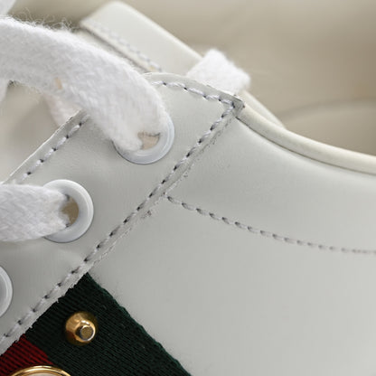 Gucci Calfskin Web Pearl Studded Womens Ace Sneakers 37 White 15 of 22
