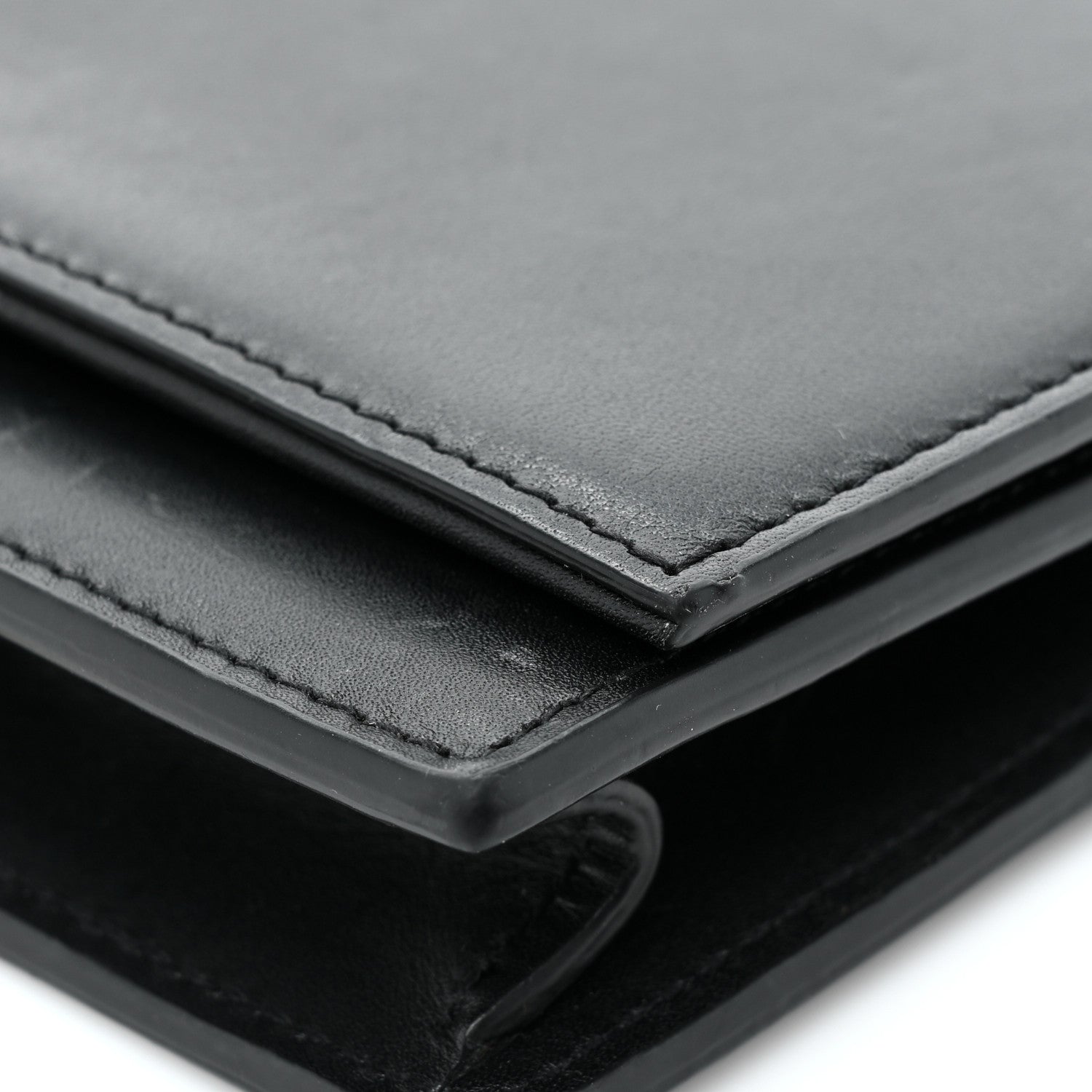 Saint Laurent Smooth Calfskin Classic Monogram Kate Tassel Chain Wallet Black 15 of 15