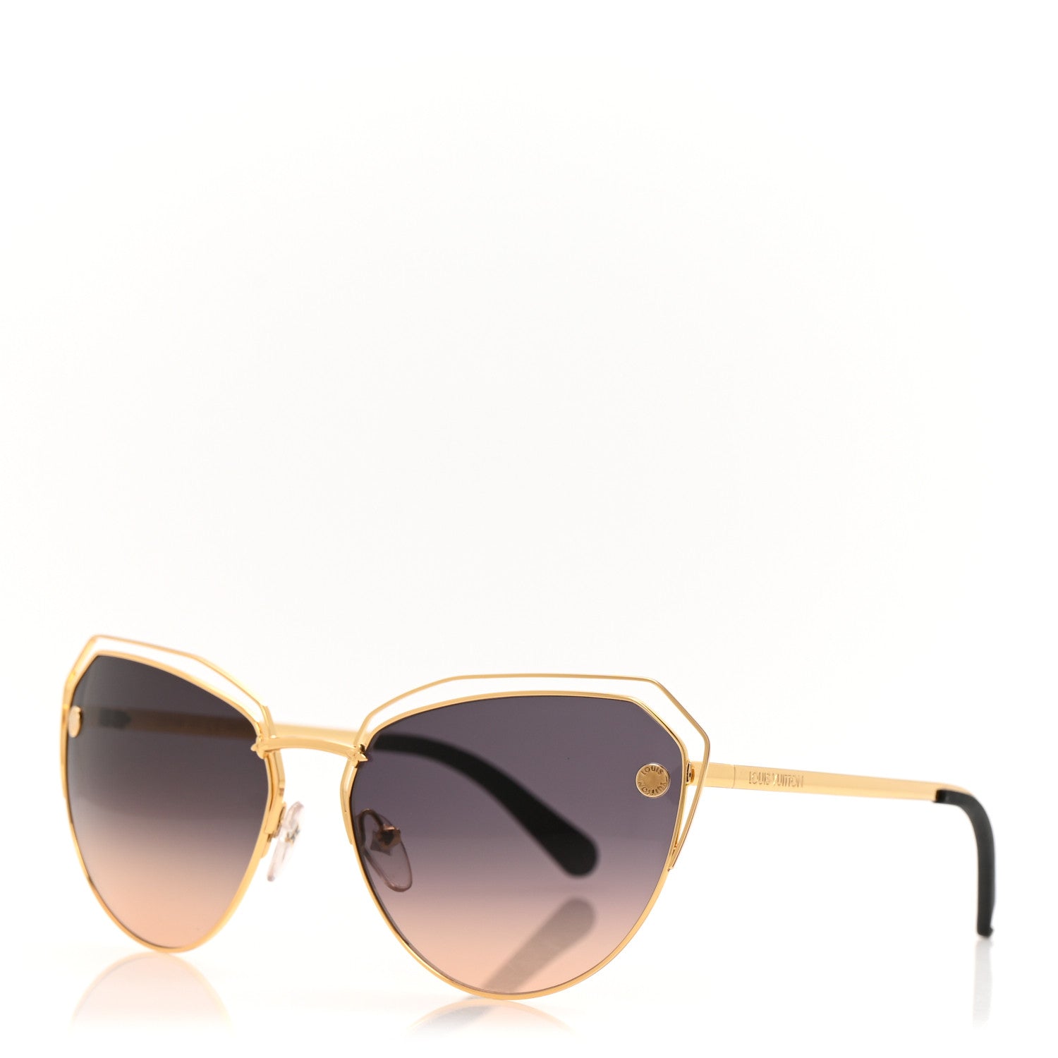 Louis Vuitton Midnight In Paris Sunglasses Z2376W Gold Black 1 of 8