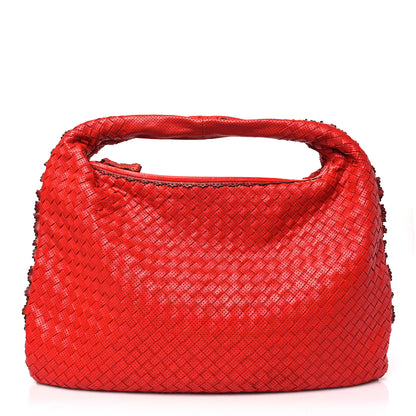 Bottega Veneta Nappa Intrecciato Fringe Large Veneta Hobo Rosso 1 of 10