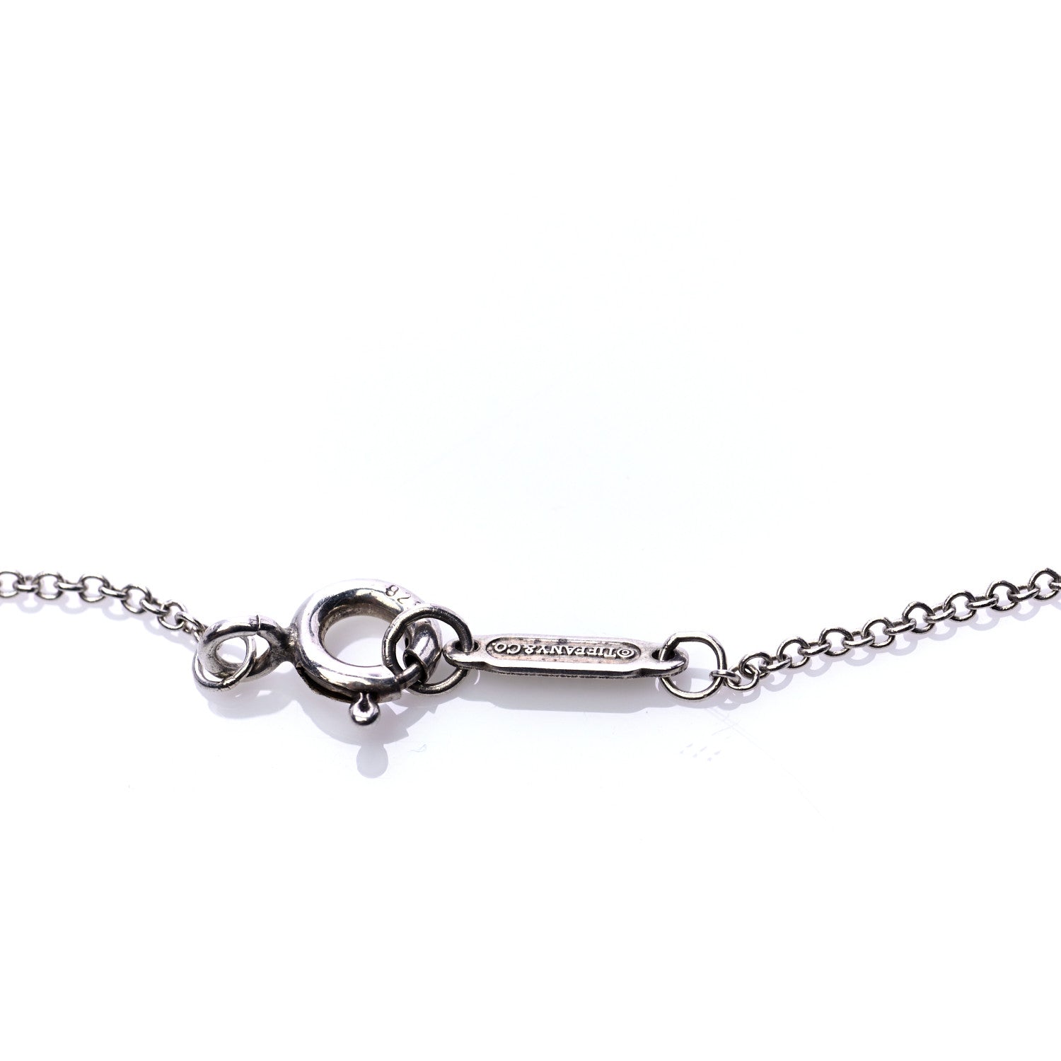 Tiffany Sterling Silver 1837 Circle Pendant Necklace 7 of 8