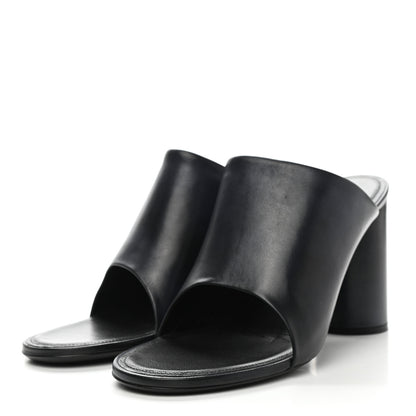 Balenciaga Shiny Sheepskin Oval 90mm Mule Pump 40 Navy 3 of 8
